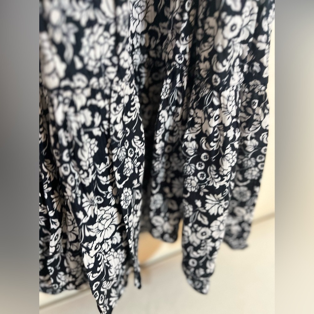 See by Chloe Dress - Women's Small Black White - Floral Midi Designer - Picture 7 of 13